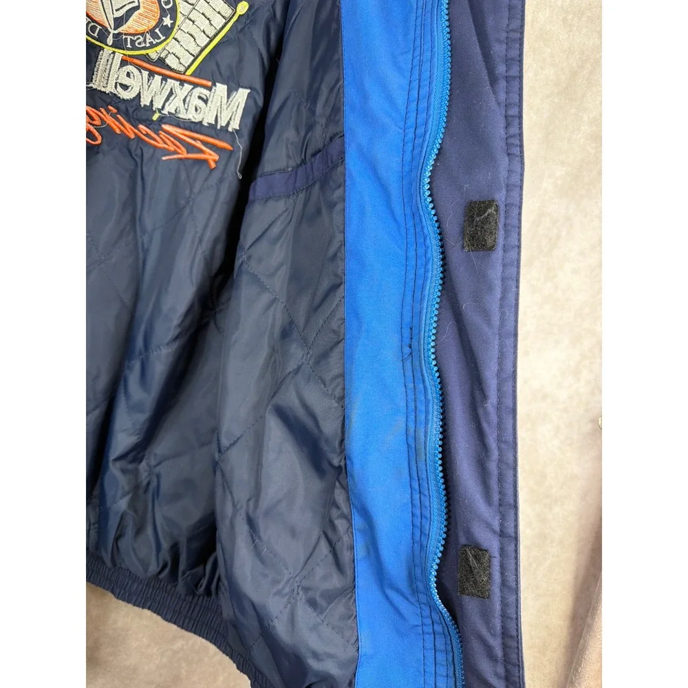 VTG 90s Ford Motorsport‎ Racing Jacket Mens XL Blue Maxwell House Racing Team